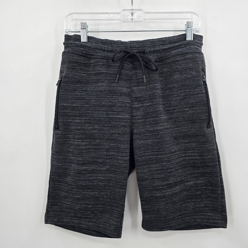 Ocean Current Mens Space Dye Knit Shorts Charcoal Gray Size‎ M Drawstring Zipper